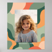 Biologische lijn Abstracte kunst - 1 foto Jade Tan Poster (Voorkant)