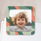 Biologische lijn Abstracte kunst - 1 foto Jade Tan Vierkante Sticker