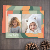 Biologische lijn Abstracte kunst - 2 foto Jade Cor Feestdagenkaart