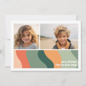 Biologische lijn Abstracte kunst - 2 foto Jade Tan Feestdagenkaart (Voorkant)