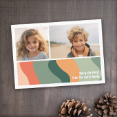 Biologische lijn Abstracte kunst - 2 foto Jade Tan Feestdagenkaart