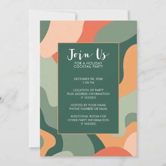 Biologische lijn Abstracte kunst - Jade Coral Vaka Kaart (Voorkant)