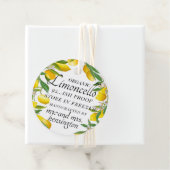 Biologische Limoncello Bruiloft Gastfles Bedankjes Labels (In situ)