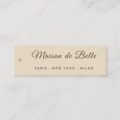 Biologische Linnen Espresso Script Paris Slanke La Mini Visitekaartje (Voorkant)