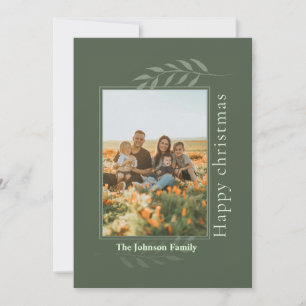 Biologische Minimalistische Kerst Familie Foto Kaa Feestdagenkaart