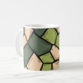 Biologische Mozaïek Kunst in de tinten van groen e Koffiemok