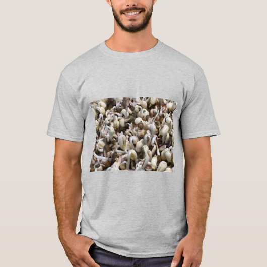 Biologische Mung Sprouts – een voedingsstof verpak T-shirt (Voorkant)