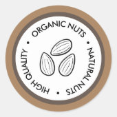 "Biologische & Natuurlijke Noten Sticker | Aangepa (Voorkant)