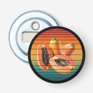 Biologische papayavruchten gezond voedsel veganist button flesopener