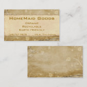 Biologische papierbloemen visitekaartje (Voorkant / Achterkant)