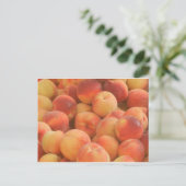 biologische perziken briefkaart (Staand voorkant)