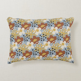 Biologische platte bloem accent kussen