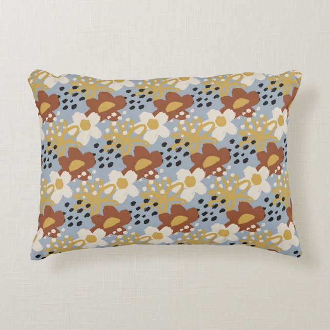 Biologische platte bloem accent kussen (Voorkant)