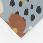 Biologische platte bloem fleece deken (Hoek)