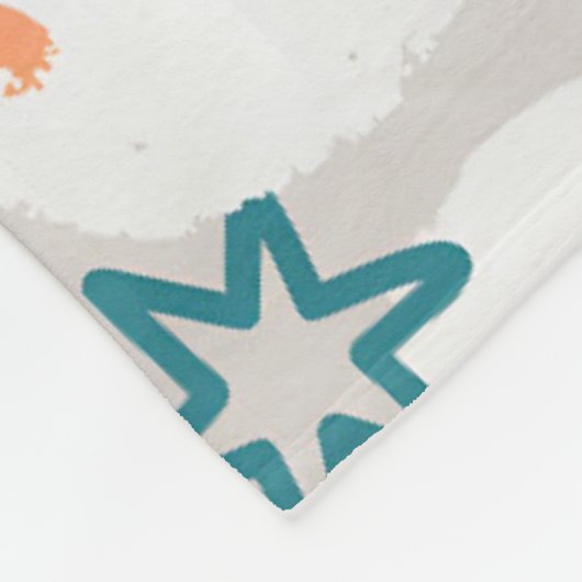 Biologische platte bloem fleece deken (Hoek)