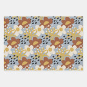 Biologische platte bloem inpakpapier vel (Voorkant 2)