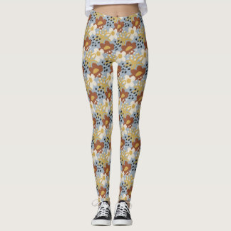 Biologische platte bloem leggings