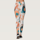 Biologische platte bloem leggings (Achterkant)