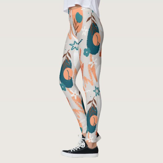 Biologische platte bloem leggings (Links)