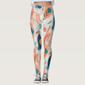 Biologische platte bloem leggings (Voorkant)