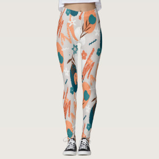 Biologische platte bloem leggings