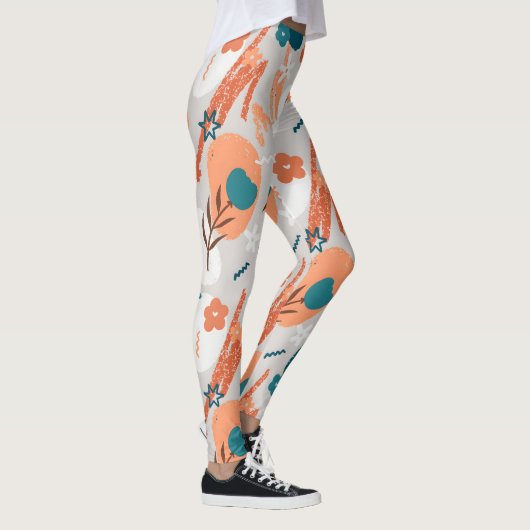 Biologische platte bloem leggings (Rechts)