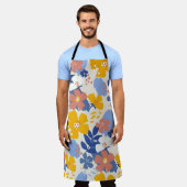 Biologische platte bloem schort (Gedragen)