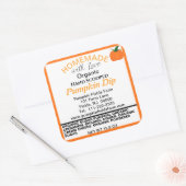 Biologische pompoen dip specerijen vierkante sticker (Envelop)