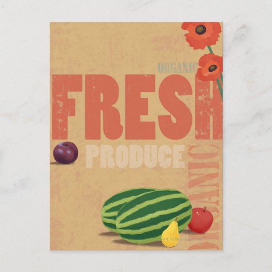 Biologische producten briefkaart (Voorkant)