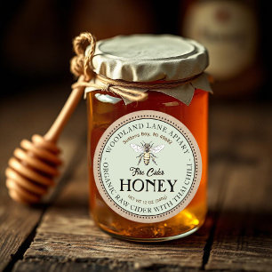 Biologische Raw Fire Cider Honing Thaise Chili Que Ronde Sticker