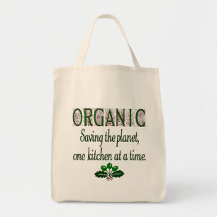 Biologische Redding van de Planeet Keuken Gezegde Tote Bag