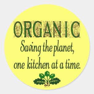 Biologische redding van de Planet Kitchen Gezegde Ronde Sticker