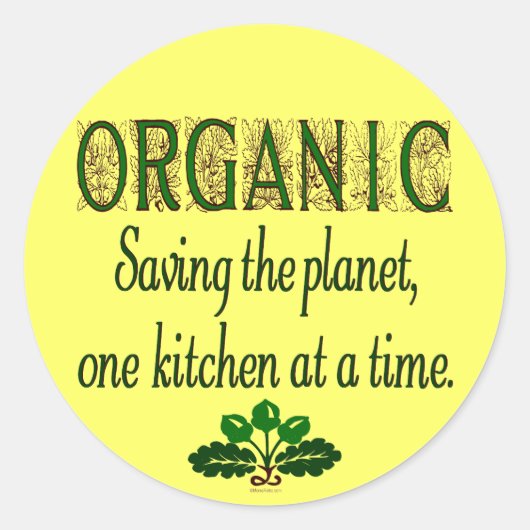 Biologische redding van de Planet Kitchen Gezegde Ronde Sticker (Voorkant)