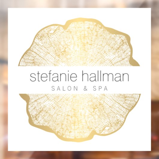 Biologische Schoonheid Gouden Boom Ringen Raamsticker (Vel 2)