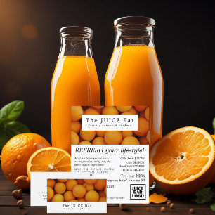 Biologische Sinaasappels, Reclame voor sapbar Flyer