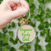 Biologische Soort Meid Groene Sleutelhanger (Hand)
