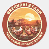 Biologische Sticker met vrije uitloop (Voorkant)