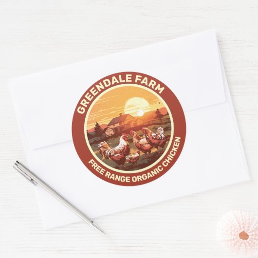 Biologische Sticker met vrije uitloop (Envelop)