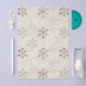 Biologische Tan Cream Snowflakes Rustieke Kerstmis Tissuepapier (Craft)