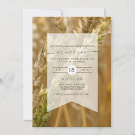 Biologische tarwe | Huwelijksuitnodiging Kaart