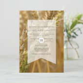 Biologische tarwe | Huwelijksuitnodiging Kaart (Staand voorkant)