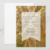 Biologische tarwe | Huwelijksuitnodiging Kaart (Voorkant / Achterkant)