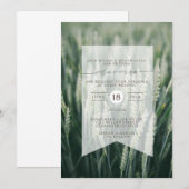 Biologische tarwe | Huwelijksuitnodiging Kaart (Voorkant / Achterkant)