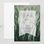 Biologische tarwe | Koppels Douche uitnodiging (Voorkant / Achterkant)