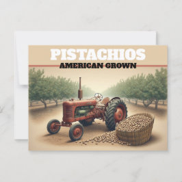 Biologische teelt van pistachenoten briefkaart