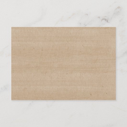 Biologische trouwkaart met dankbetuiging in rustig informatiekaartje (Achterkant)