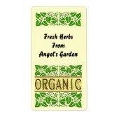 Biologische Tuin Custom Herb Label (Voorkant)