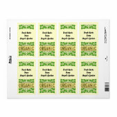 Biologische Tuin Custom Herb Label (Full Sheet)