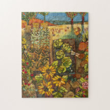 Biologische tuin en bijen 11x14-inch puzzle