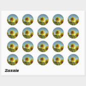 Biologische Tuin Zonnebloem Sticker (Vel)